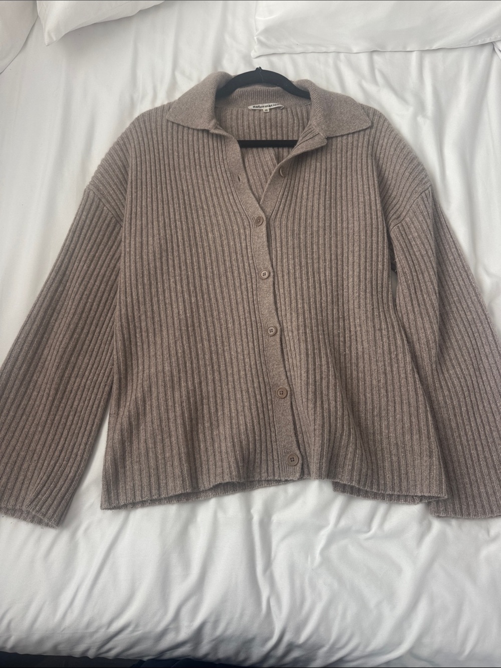 REFORMATION Fatino collared cardigan cashmere